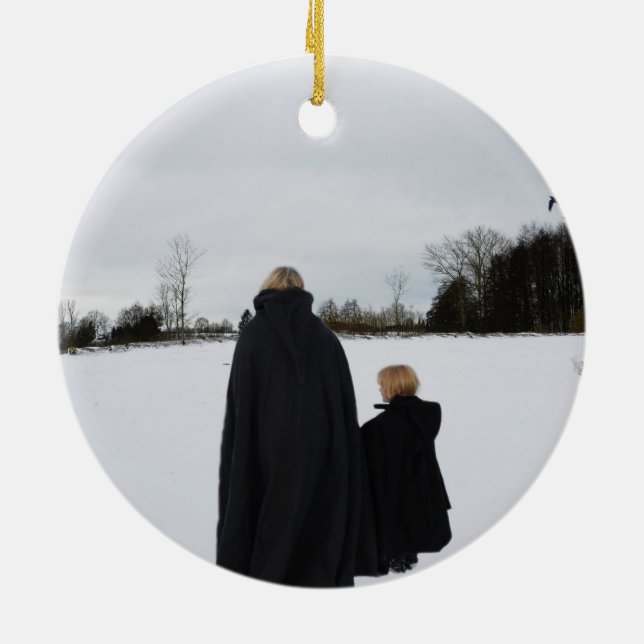 Ornamento De Cerâmica Mãe e filha medievais (Traseira)