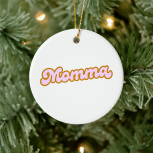 Ornamento De Cerâmica Mãe Mãe rosa e bonita