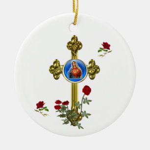 Ornamento De Cerâmica Mãe Mary