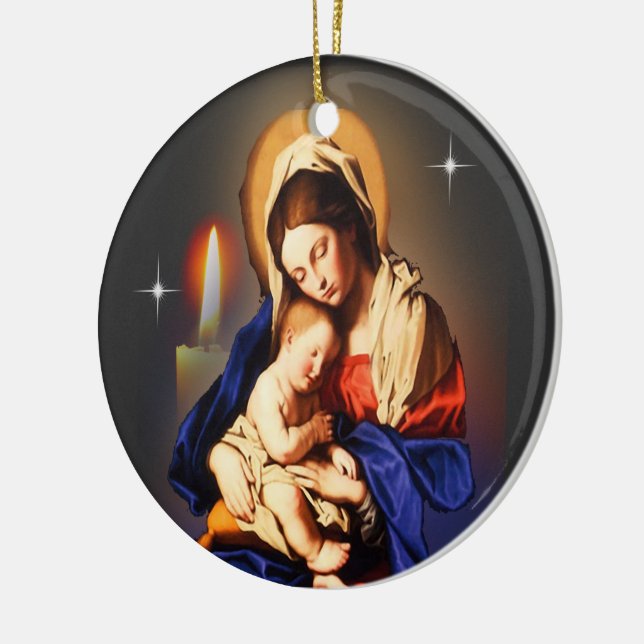 Ornamento De Cerâmica Mãe Mary (Esquerda)