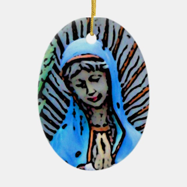 Ornamento De Cerâmica Mãe Mary (Frente)