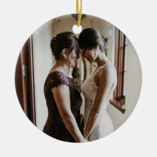Ornamento De Cerâmica Mãe Personalizada da Noiva 2024