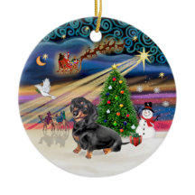 Magia de Natal - Dachshund (preto-acastanhado 4)