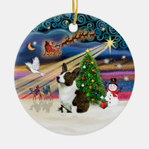 Ornamento De Cerâmica Magia do Xmas - Galês Corgi (Cardigan)
