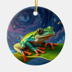 Ornamento De Cerâmica Magia noturna da rã-arbórea