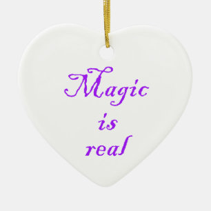 Ornamento De Cerâmica Magic is real-heart ornament