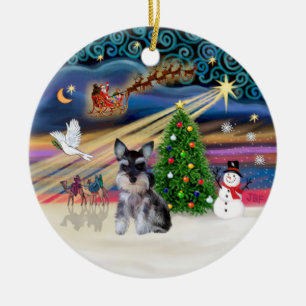Ornamento De Cerâmica Mágica Xmas - Cuppy Schnauzer (Z)