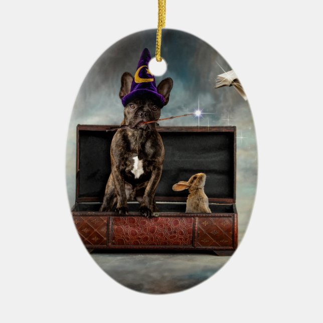 Ornamento De Cerâmica Mágico e amigos (Frente)