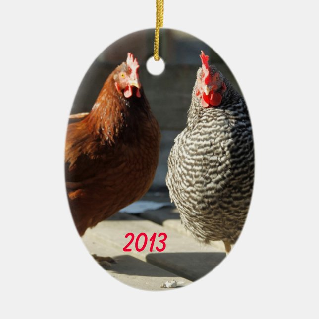 Ornamento De Cerâmica Mah Chikkens (Frente)
