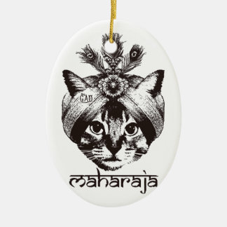 Ornamento De Cerâmica Maharaja Cat