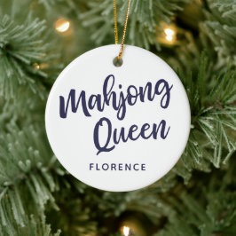 Ornamento De Cerâmica Mahjong Queen Personalizado