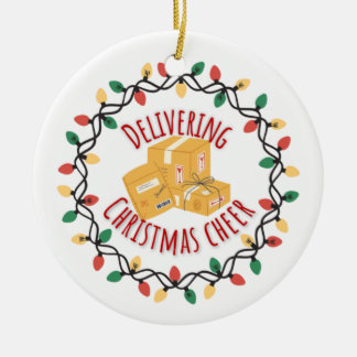 Ornamento De Cerâmica Mail Carrier Mailman UPS FedEx Natal