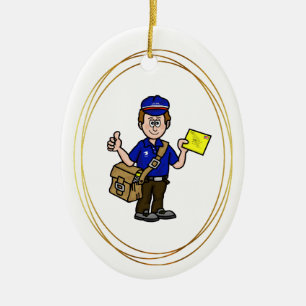 Ornamento De Cerâmica Mailman Christmas Ornament
