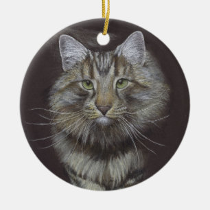 Ornamento De Cerâmica Maine Coon Cat