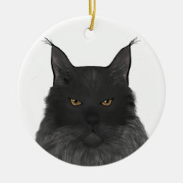 Ornamento De Cerâmica Maine Coon Ornament