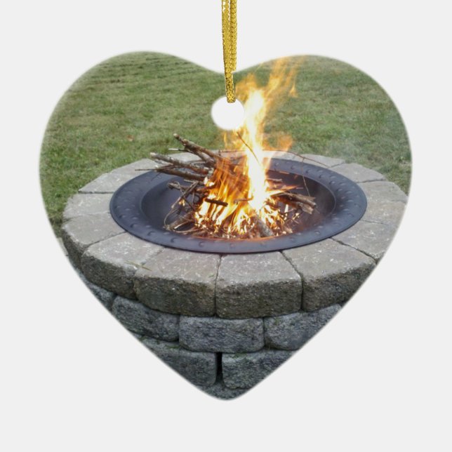 Ornamento De Cerâmica Maine FirePits! (Frente)