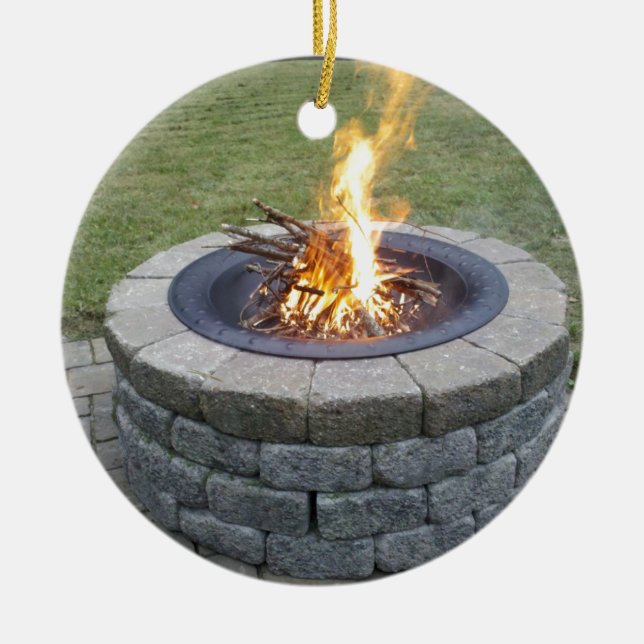 Ornamento De Cerâmica Maine FirePits! (Frente)