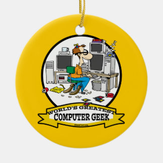 ORNAMENTO DE CERÂMICA MAIOR CARTÃO DE GEEK DE COMPUTADOR DO MUNDO PARA H