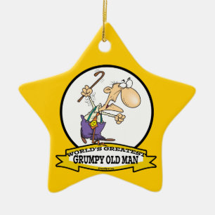 ORNAMENTO DE CERÂMICA MAIOR CARTÃO DE HOMEM MAIS VELHO E GRUPO DO MUNDO