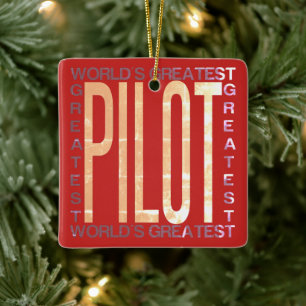 Ornamento De Cerâmica Maior Piloto do Mundo