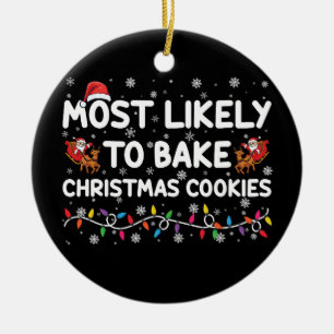 Ornamento De Cerâmica Mais Propenso a Fazer Biscoitos de Natal Padeiro d