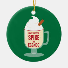Ornamento De Cerâmica Mais Propenso a Temperar o Eggnog
