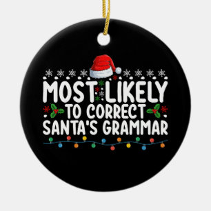 Ornamento De Cerâmica Mais Provável Para Corrigir O Natal Gramatical Dos