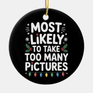 Ornamento De Cerâmica Mais Provável Tirar Muitas Fotos Natal