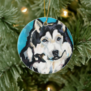 Ornamento De Cerâmica Malamute do Alasca