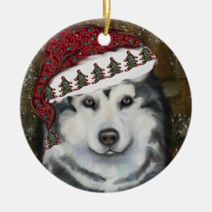Ornamento De Cerâmica Malamute do Alasca