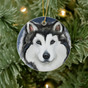Ornamento De Cerâmica Malamute do Alasca