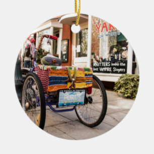 Ornamento De Cerâmica Malha um, Purl dois