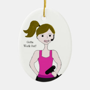 Ornamento De Cerâmica Malhar Feminino Cabelo Castanho Levantamento de Pe