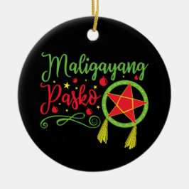 Ornamento De Cerâmica Maligayang Pasko Natal Filipinas