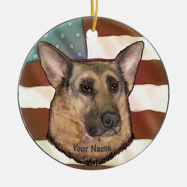 Ornamento De Cerâmica Malinois Belga (Frente)