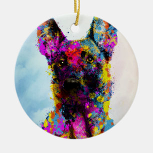 Ornamento De Cerâmica Malinois - pastor belga - Mechelaar - Maligator