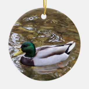 Ornamento De Cerâmica Mallard Duck