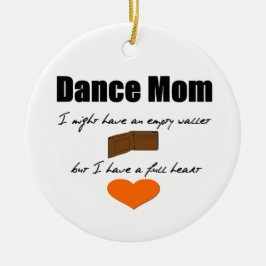 Ornamento De Cerâmica Mamã da dança - corações vazios, carteira completa