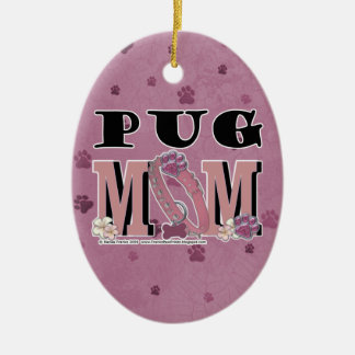 Ornamento De Cerâmica MAMÃ do Pug