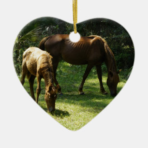 Ornamento De Cerâmica Mama e bebê