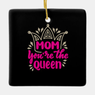 Ornamento De Cerâmica Mamãe Art Mãe Você É A Rainha