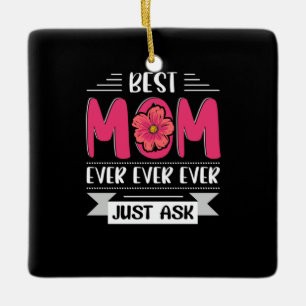 Ornamento De Cerâmica Mamãe Art Melhor Mãe Que Já Perguntou