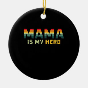 Ornamento De Cerâmica Mamãe Dift Mama É Meu Herói