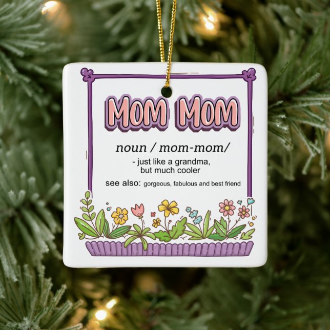 Ornamento De Cerâmica Mamãe É Como Uma Avó, Mas Muito Mais Fria (Árvore)