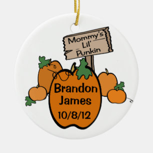 Ornamento De Cerâmica Mamãe Lil' Punkin