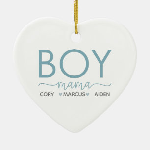 Ornamento De Cerâmica Mamãe Personalizada Com Nomes