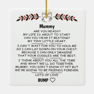 Ornamento De Cerâmica Mamãe Personalizada para Ser de Bebê Bump no Nat