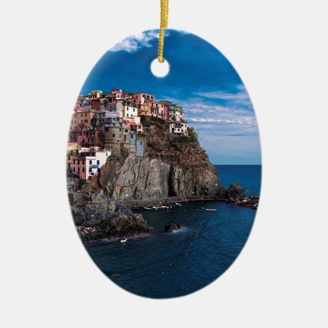 Ornamento De Cerâmica Manarola, terre do cinque. Italia (Frente)