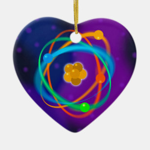 Ornamento De Cerâmica Manchas de Estrutura Atômica