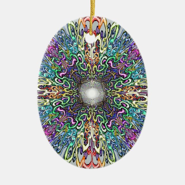Ornamento De Cerâmica Mandala (Frente)